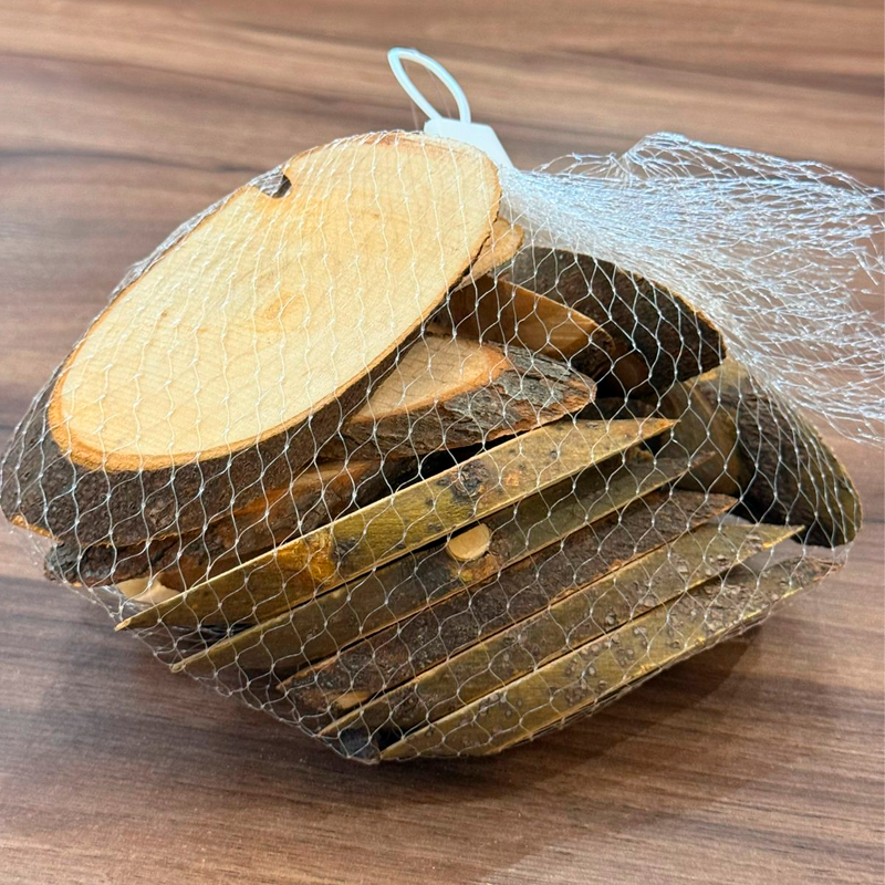 Mini trozos de Arbol de Pino Redondos Ecológicos para Adornos de Arte y Manualidades