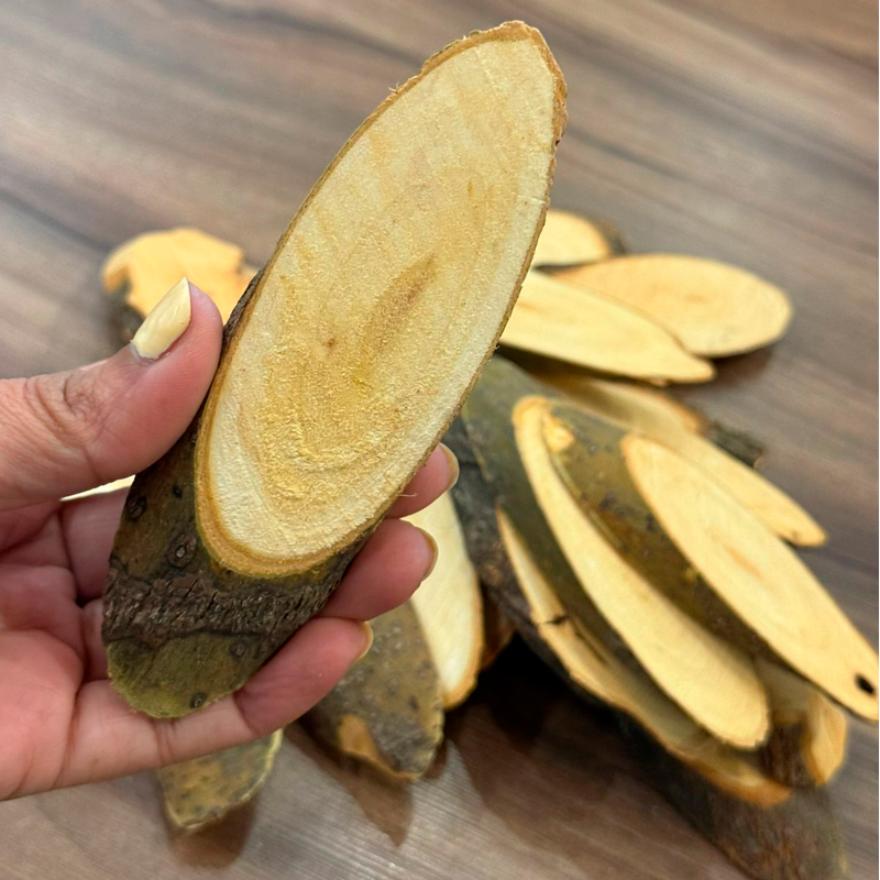 Mini trozos de Arbol de Pino Redondos Ecológicos para Adornos de Arte y Manualidades