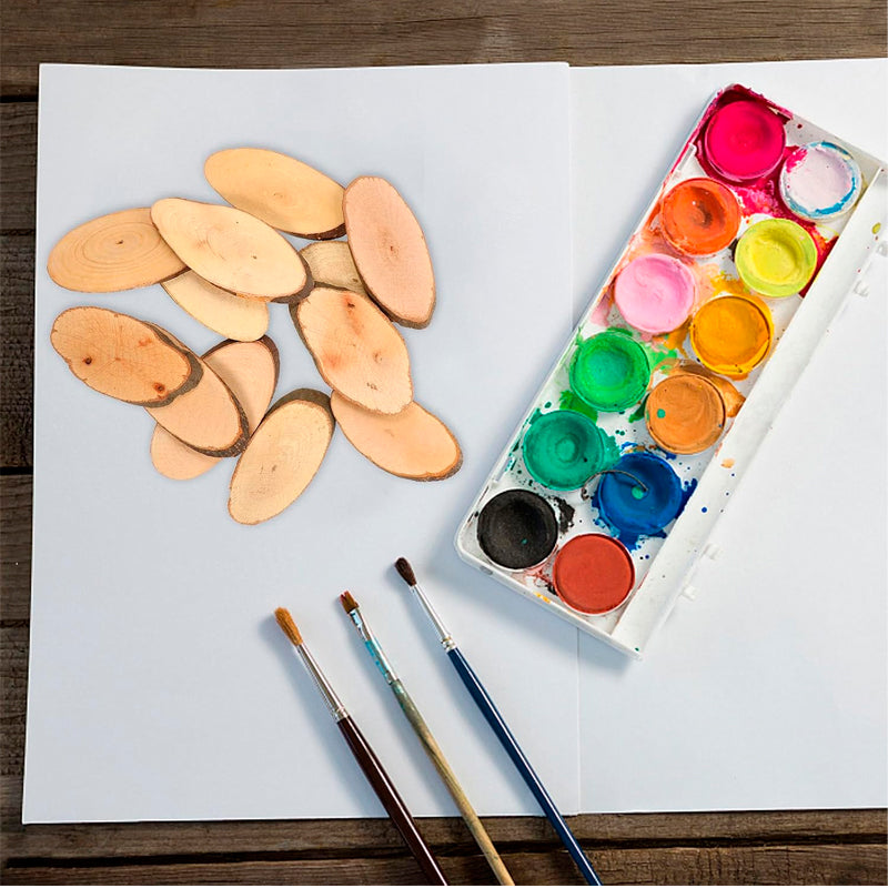 Mini trozos de Arbol de Pino Redondos Ecológicos para Adornos de Arte y Manualidades