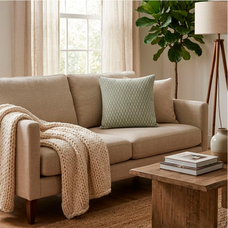 Funda de Cojín Boho Tejida Funda Almohadon Sofa 45x45cm
