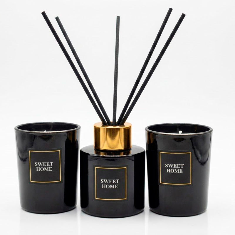 2 Velas Aromaticas + Difusor Con Varillas De Olor Aromatizan