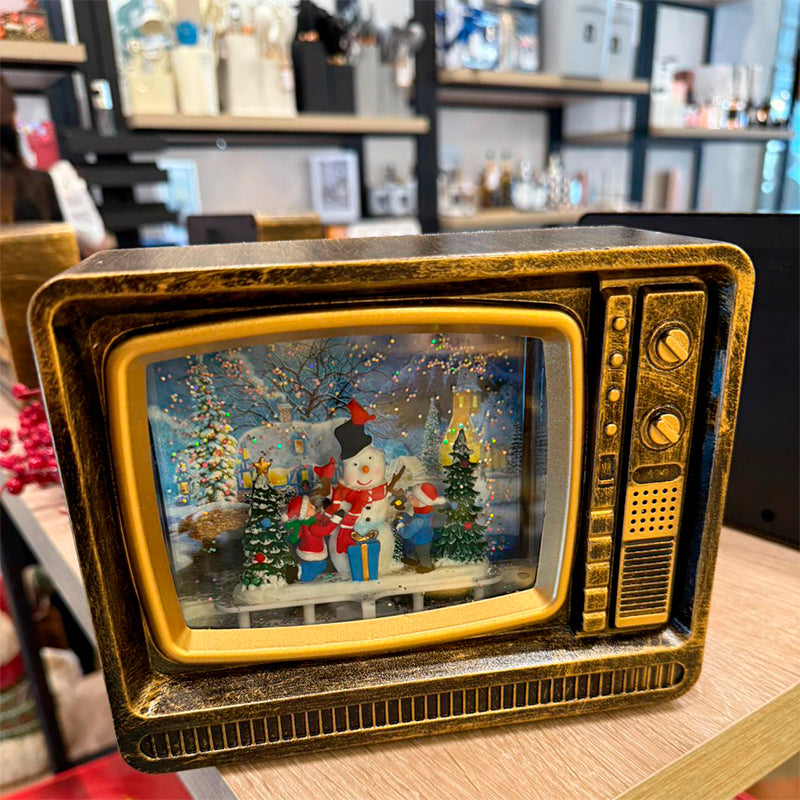Lampara De Navidad Forma De Tv Farola Navideña Para El Arbol