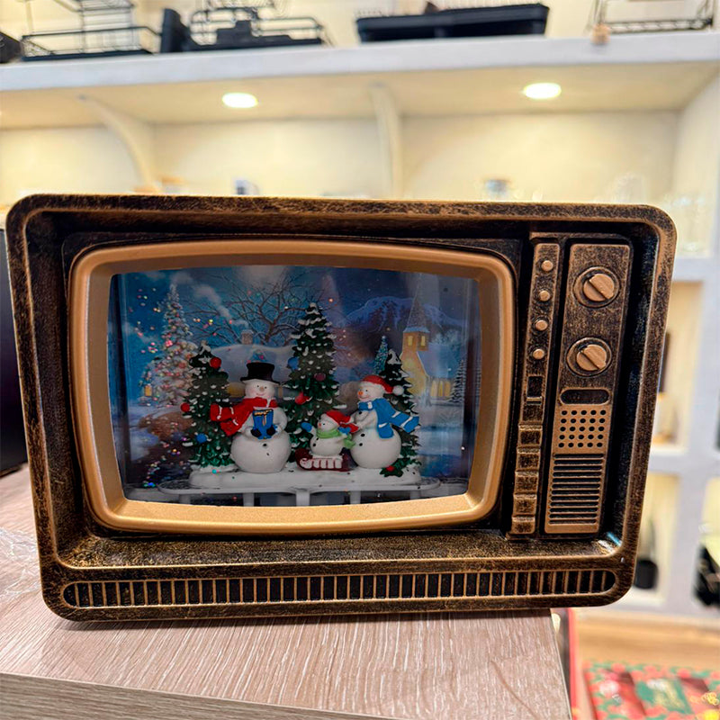 Lampara De Navidad Forma De Tv Farola Navideña Para El Arbol