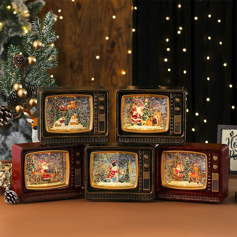 Lampara De Navidad Forma De Tv Farola Navideña Para El Arbol