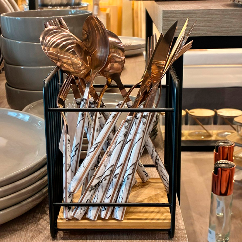 Organizador Porta Cubiertos Soporte para Utensilios Rack Cocina