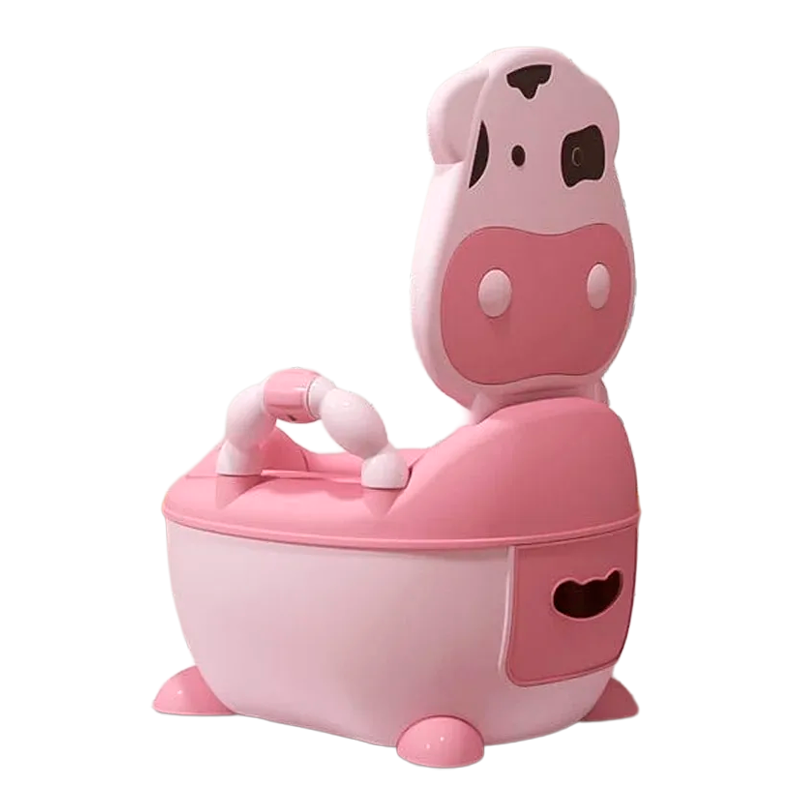 Pelela Bacinica Baño Infantil Para Niños Vaquita Color Rosa