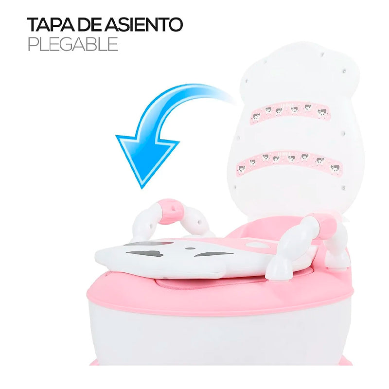 Pelela Bacinica Baño Infantil Para Niños Vaquita Color Rosa