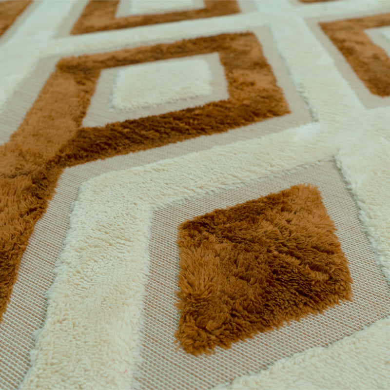 Alfombra Con Relieve Diseño 3D Antideslizante 180x200cm