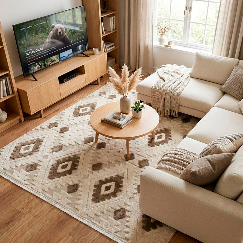 Alfombra Con Relieve Diseño 3D Antideslizante 180x200cm