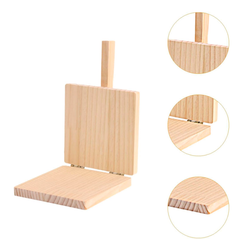 Prensa de Tortilla de Madera Natural Rectangular con Asa