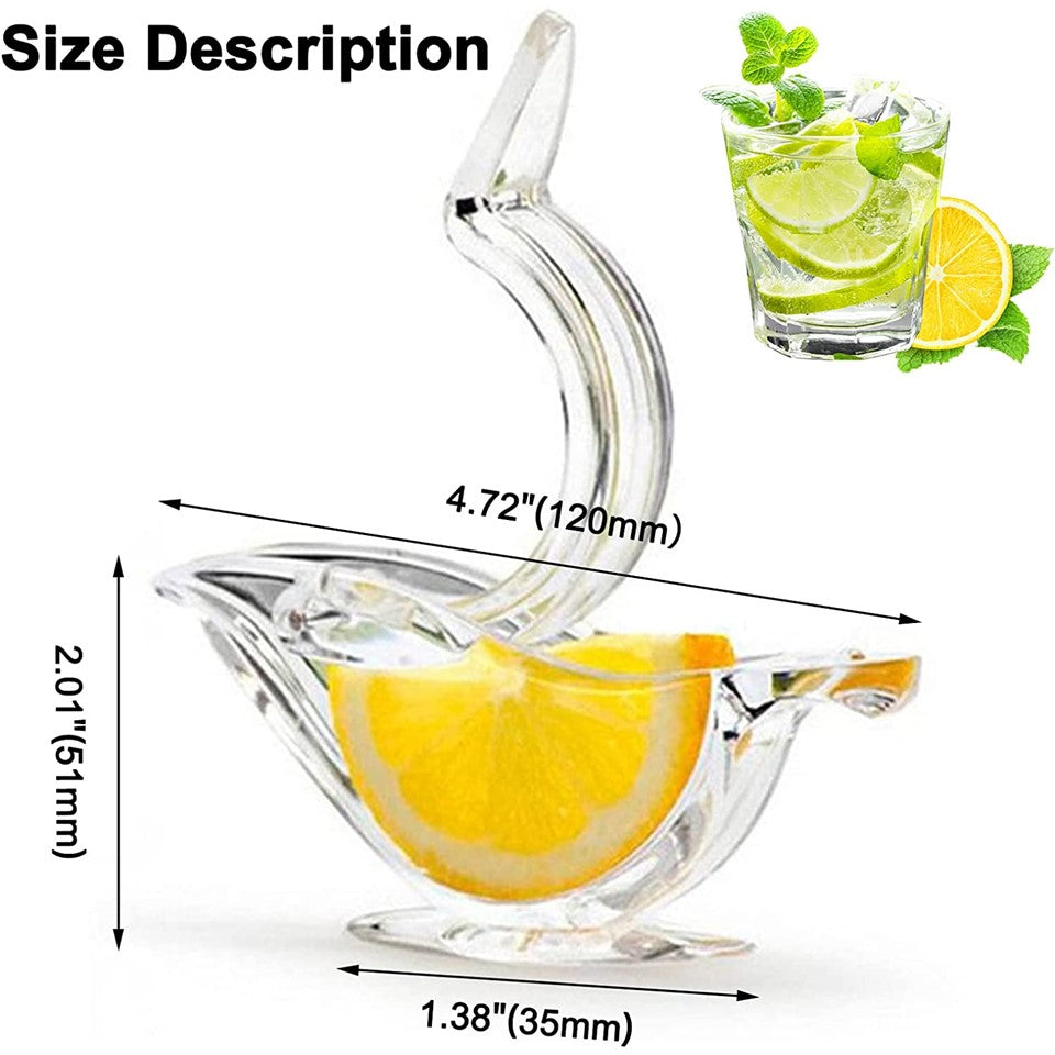 Exprimidor manual de Limón Exprimidor de Frutas Transparente Portátil Diseño de Pajaro