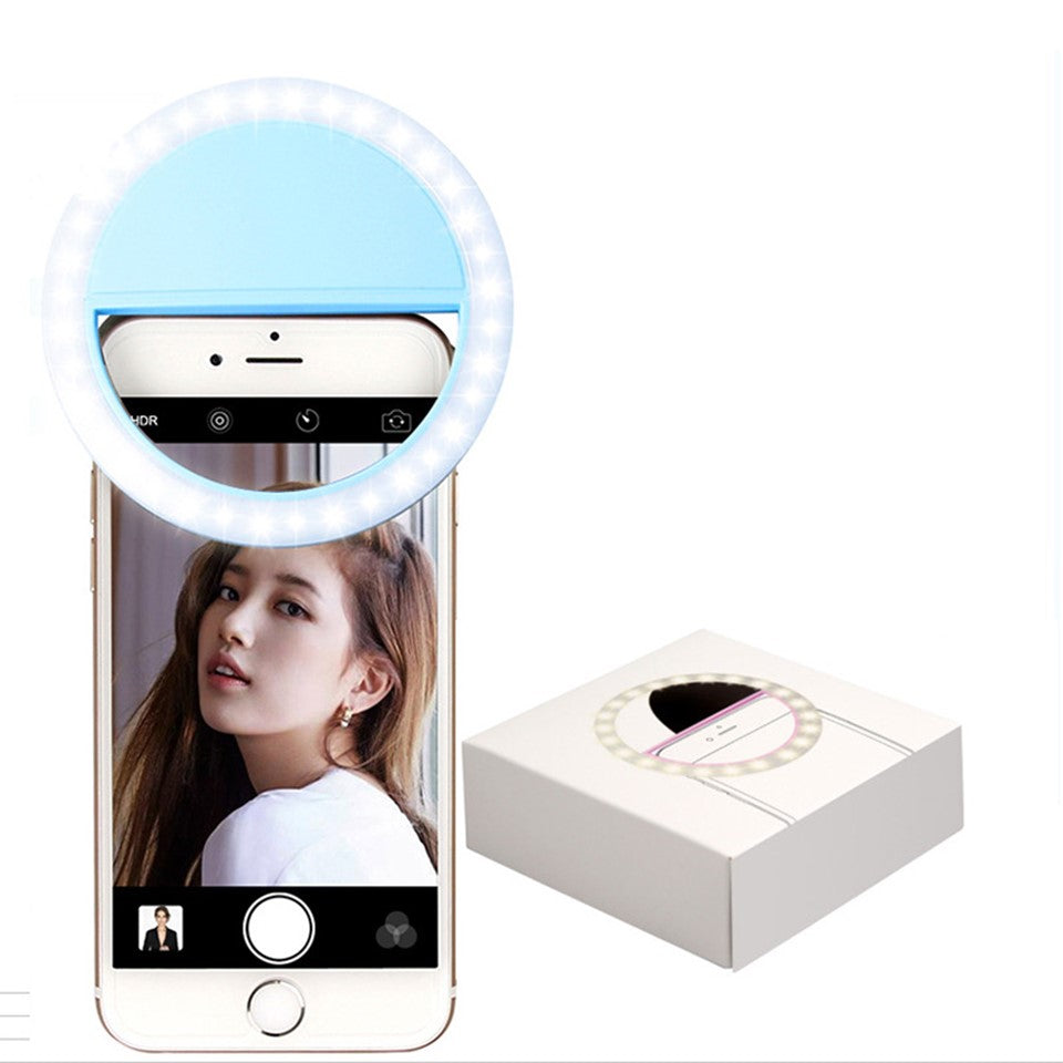 Aro Luz Led Selfie Iluminación Para Smartphone Portátil Usb